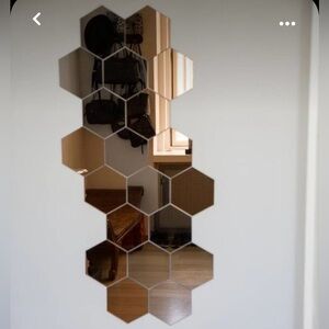 UNUSED hexagon wall mirrors